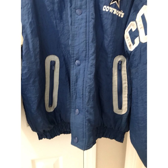 Vintage 90s NFL Dallas Cowboys Starter Zip Up Hooded Jacket Coat Size Large - Picture 6 of 16